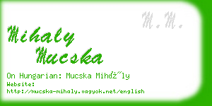 mihaly mucska business card